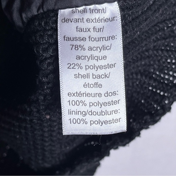 Maurices | Black Faux Fur Thermal Knit Zip Front Cinched Waist Vest, Medium - Picture 10 of 10